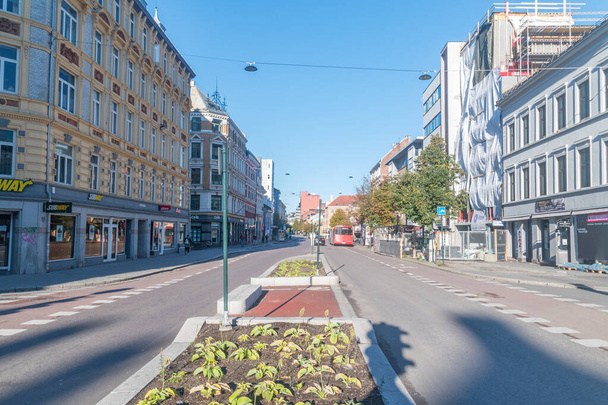 Oslo, Norway - September 25, 2021: Gronlandsleiret street in Oslo. - Foto, afbeelding