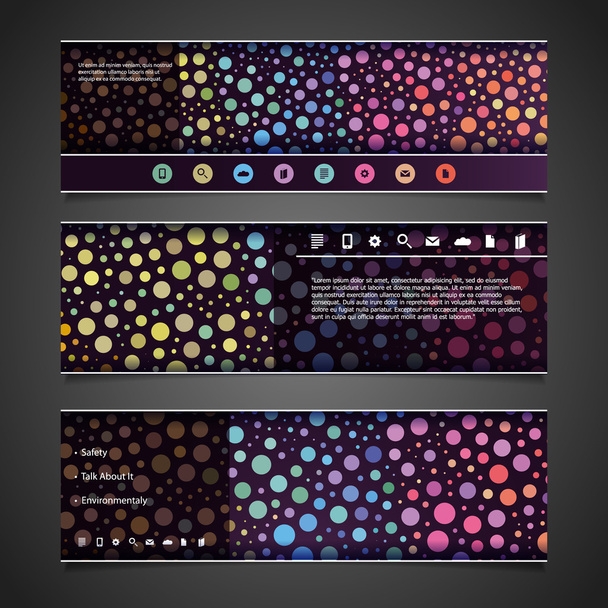 Banner or Header Design with Abstract Colorful Dotted Pattern - Vector, imagen