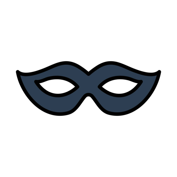 Party Carnival Mask Icon (em inglês). Esboço em negrito editável com design de preenchimento de cores. Ilustração vetorial. - Vetor, Imagem