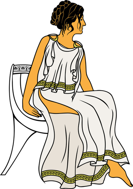muinainen kreikkalainen nainen
 - Vektori, kuva