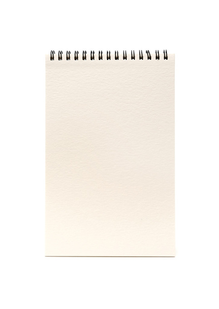 Cuaderno de papel blanco de una cara en blanco vertical
 - Foto, Imagen