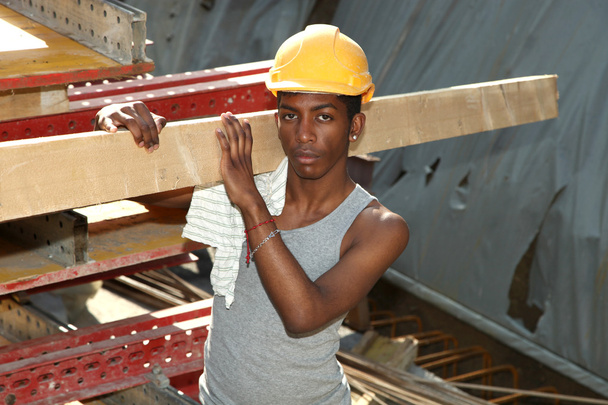 Man working in construction site - Фото, зображення