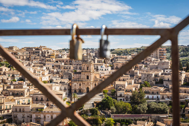 Nádherný výhled na centrum města Modica, Ragusa, Sicílie, Itálie, Evropa, světové dědictví - Fotografie, Obrázek