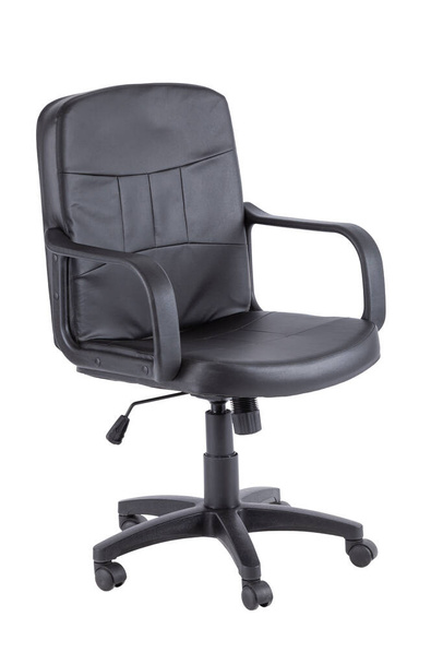 comfortable and elegant office chair with leather lining on white background - Foto, Bild