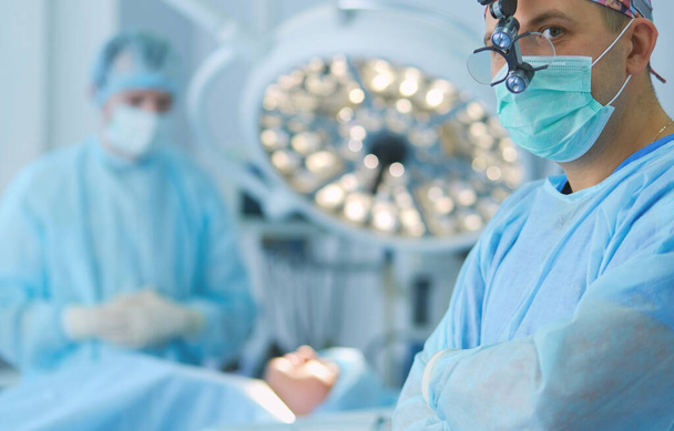 Male surgeon on background in operation room - Fotó, kép