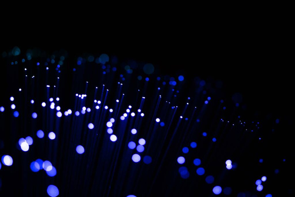 Leuchtende Lichtpunkte Internet Futuristische Tech Abstrakte Tapete - Foto, Bild