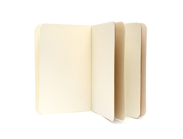 libros de notas en blanco abiertos - textura de páginas blandas - aislado en blanco
 - Foto, Imagen