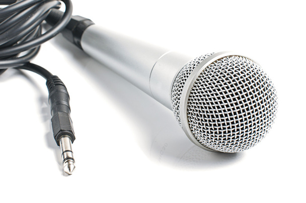 microfoon met audio koord - Foto, afbeelding