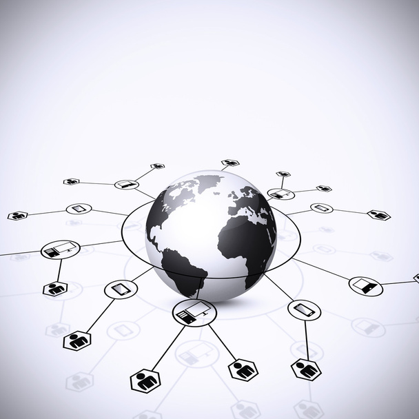 Hintergrund des globalen Netzwerks - Foto, Bild