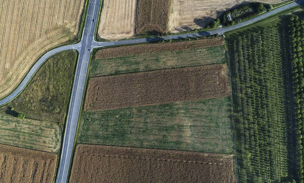 Fotografia de drones aéreos sobre paisagem agrícola - Foto, Imagem