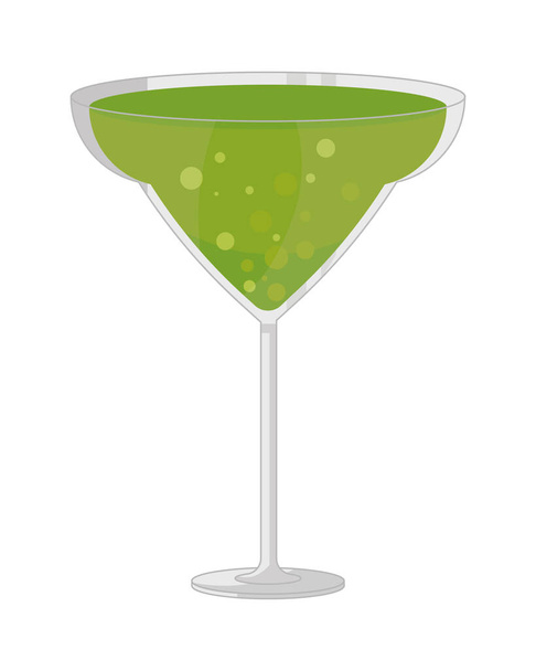 green cocktail glass - Vector, Image