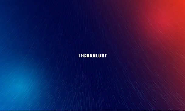 Αφηρημένη έννοια της τεχνολογίας φόντο σύνδεσης σωματιδίων με μπλε και κόκκινα φώτα. μπλε χρώμα αφηρημένη οθόνη, hi speed internet τεχνολογία. - Διάνυσμα, εικόνα