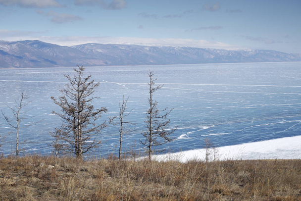 Winter Lake Baikal. Olkhon Island, Russia, Siberia. - Фото, изображение