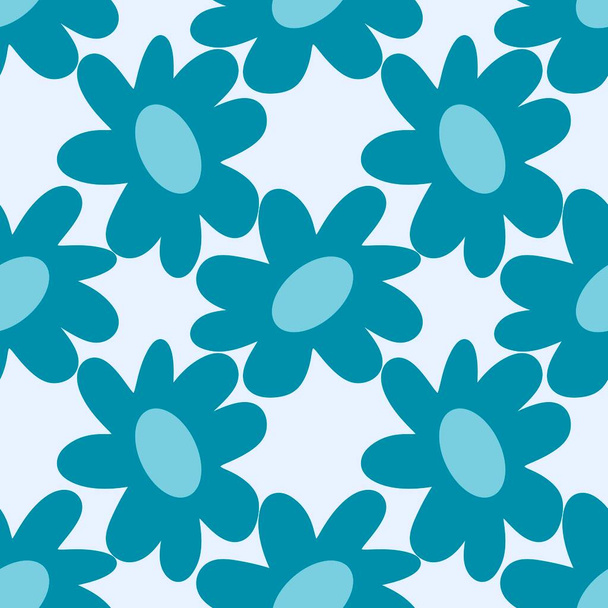 Simple floral seamless pattern with flowers for fabrics and cards and linens and kids and wrapping paper - Foto, imagen