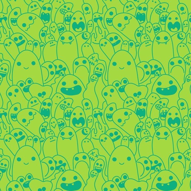 Cartoon seamless monster alien pattern for fabrics and textiles and packaging and gifts and cards and linens and kids - Foto, imagen