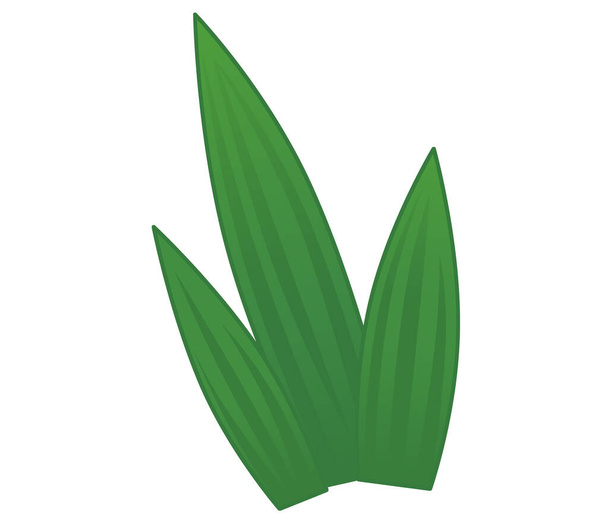 Cartoon scene with plant green leaf on white background illustration for the children - Фото, зображення