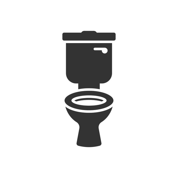 Das Symbol der Toilettenschüssel im flachen Stil. Hygiene-Vektor-Illustration auf isoliertem Hintergrund. WC-Toilette signalisiert Geschäftskonzept. - Vektor, Bild