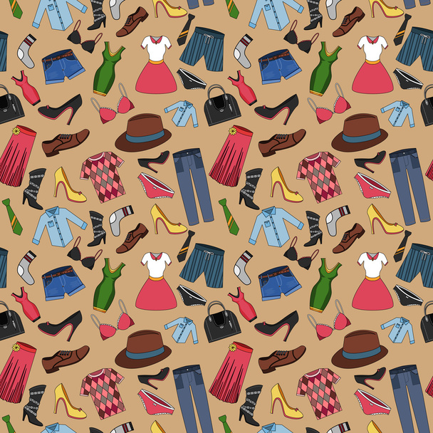 Clothes seamless pattern - ベクター画像