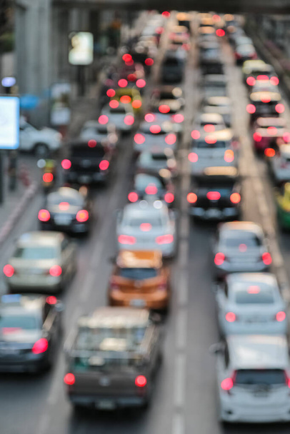 Abstract background blur of traffic jam rush hour in big city business - Φωτογραφία, εικόνα