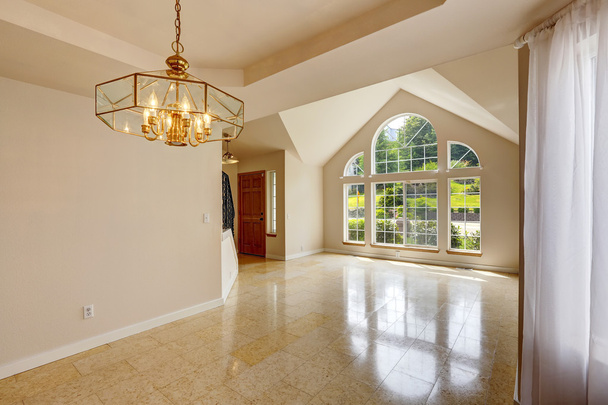 Modern empty house interior with marble tile floor - 写真・画像