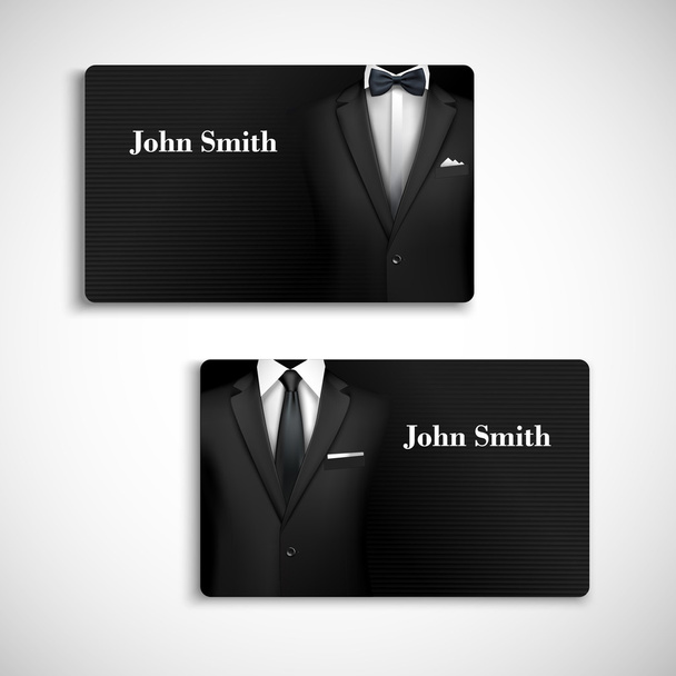 Ensemble de cartes costume homme d'affaires
 - Vecteur, image