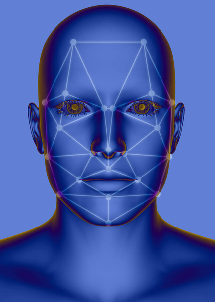 The Facial Recognition - 3D - Foto, afbeelding