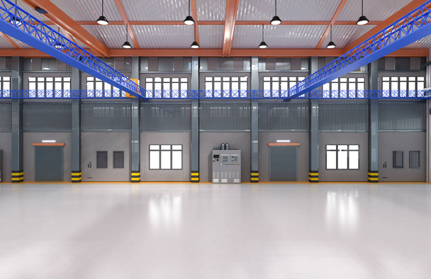 3d renderização vazio fábrica interior ou armazém - Foto, Imagem