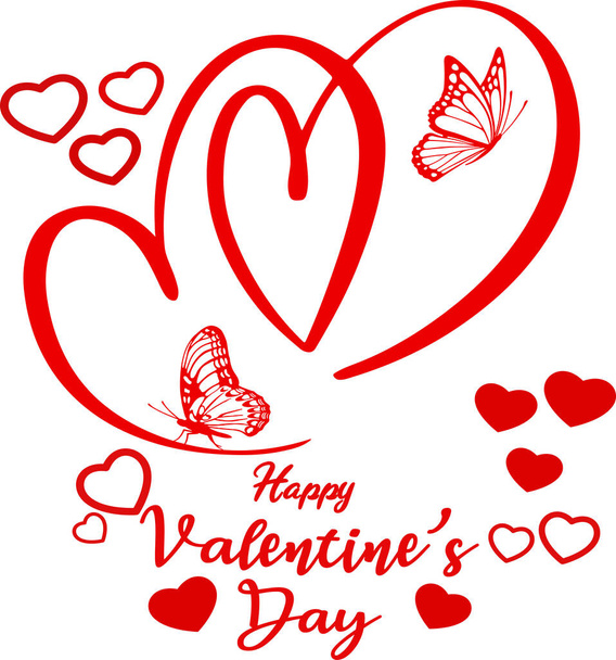 valentines day greeting card illustration - Vector, afbeelding