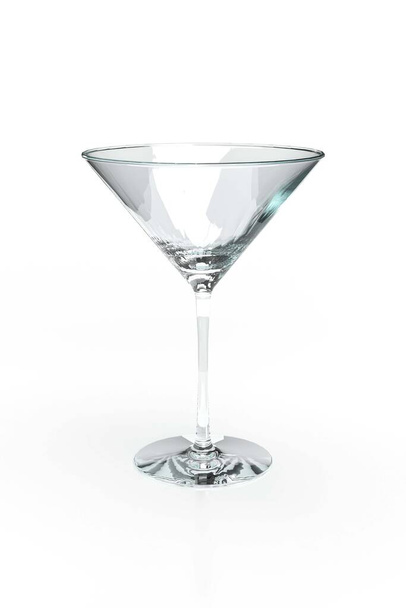 Ποτήρι μαρτίνι απομονωμένο σε λευκό φόντο - 3D render - Φωτογραφία, εικόνα