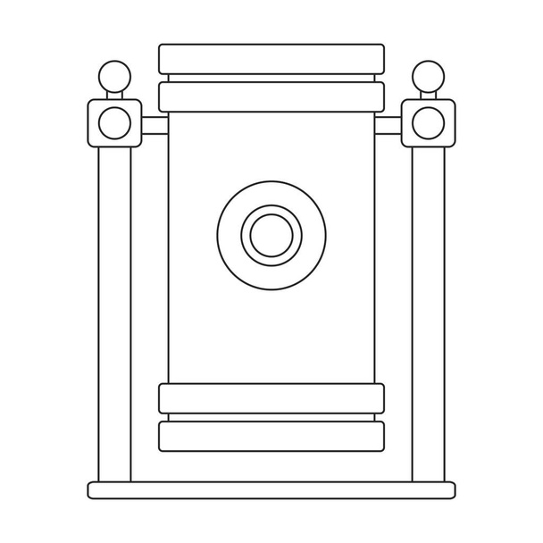 Trash box vector icon.Outline vector icon isolated on white background trash box. - Vetor, Imagem