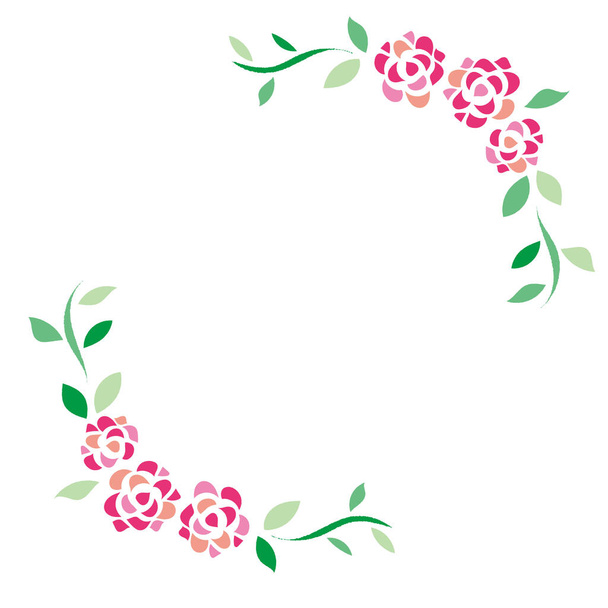 Simple pink rose decoration illustration material - Vektor, kép