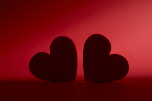 červená srdce, slavnostní zázemí pro 14. února, Valentýn  - Fotografie, Obrázek