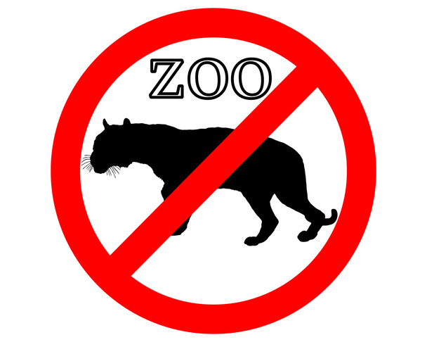 τίγρη σε ζωολογικό κήπο, απαγορεύεται - Φωτογραφία, εικόνα