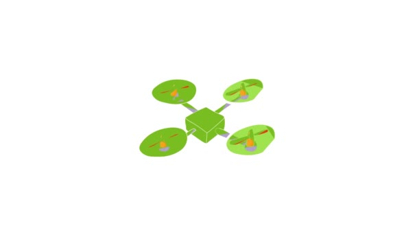 Quadcopter icon animation - Materiał filmowy, wideo