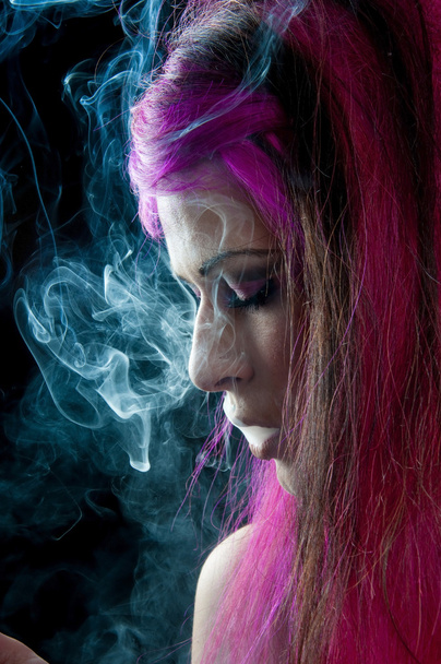 Retrato al humo - Foto, Imagem
