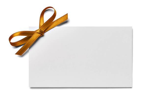 ribbon bow card note chirstmas celebration greeting invitation - Foto, Imagen