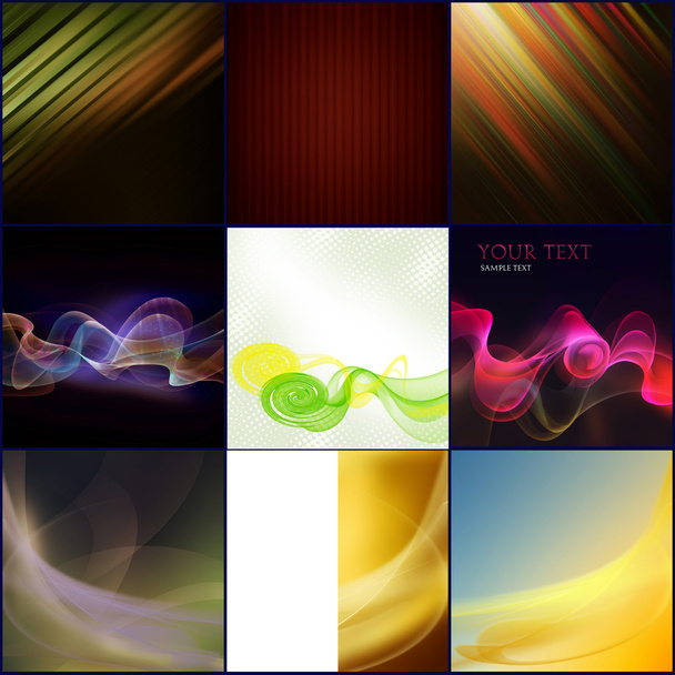 Abstract background. A series of nine images. - Photo, Image