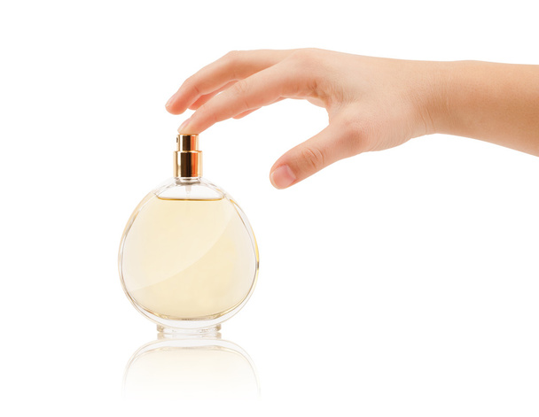 woman hands spraying perfume - Фото, изображение