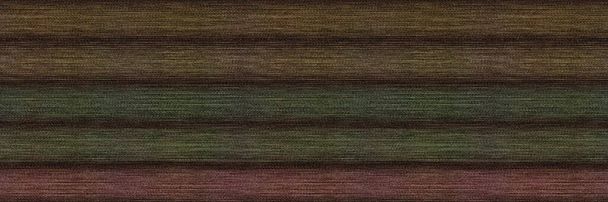 Natural space dyed marl stripe woven border. Tonal winter line strip bordure in yarn effect. Horizontal heathered melange seamless edge trim. - Photo, Image