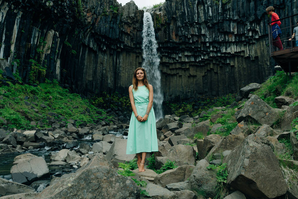 Водоспад Свартіфосс у Національному парку Скафтафелл. Фотографія високої якості - Фото, зображення