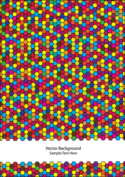 šestihranný plástů v crazy barvy - Vektor, obrázek