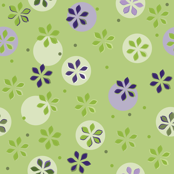 Vector seamless pattern with abstract flowers - ベクター画像