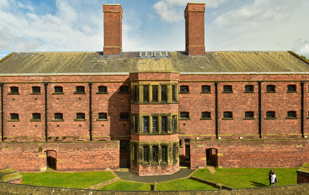Victorian prison within Lincoln Castle, Lincoln, England - 写真・画像