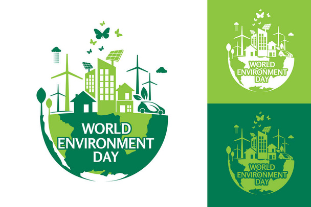Шаблон дизайну логотипу дня світового середовища
  - Вектор, зображення