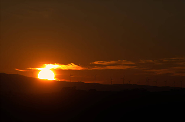 Paysage rural au lever du soleil à l'heure bleue - Photo, image