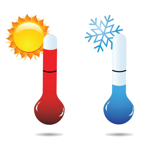 Thermometers on white background. Vector illustration EPS10 - Vector, Image