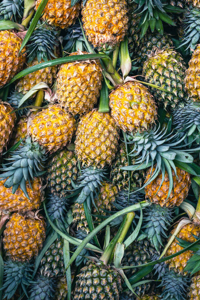 Sri Lanka Basar. Tropisches Obst und Gemüse auf dem Outdoor-Markt in Sri Lanka.  - Foto, Bild
