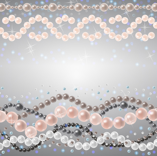Coloured pearls background - Vector, Image