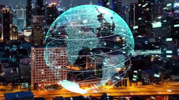 Akıllı şehirde küresel bağlantı ve internet ağı değişikliği - Video, Çekim