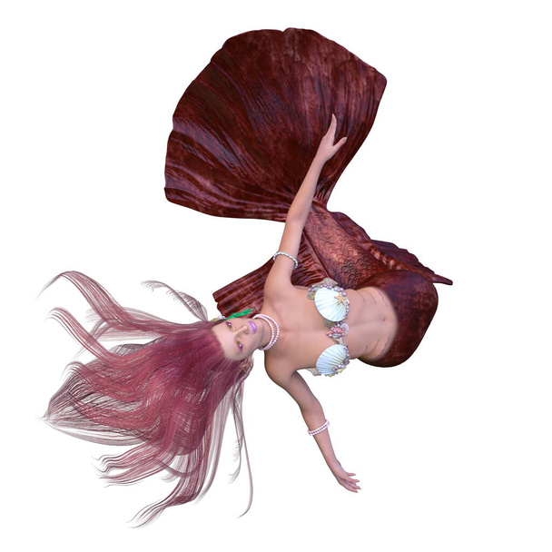 3D rendering of a mermaid - Foto, Imagem